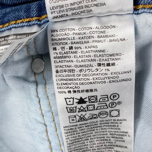 Levi's 505 Regular Straight Fit Jeans Men's 38x30 Medium Wash Denim - Picture 9 of 13